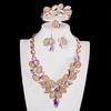 Jewelry Gemstone Four-Piece Short Collarbone Necklace Bridal Wedding Dress Accessories