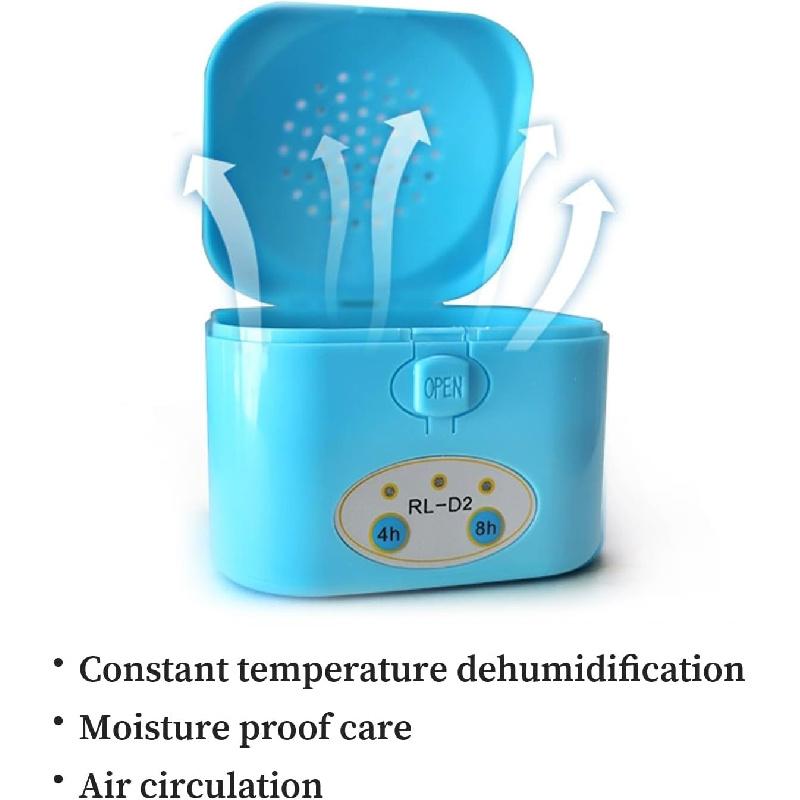 Hörgeräte-Trockner für wiederaufladbare Hörgeräte, Hörgeräte-Trockner Entfeuchter, Elektronischer Partner Konstante Temperatur Automatisches Trocknungssystem
