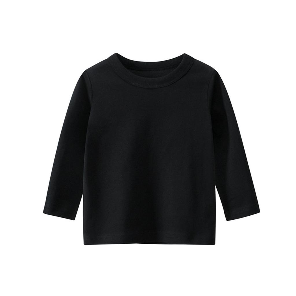 Children's Long Sleeve T-shirt Round Neck Solid Color Advertising Shirt