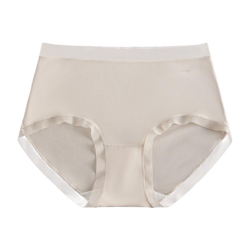 80s Modal Women's Mid-High Waist Seamless Antibacterial Briefs with Pure Cotton Crotch