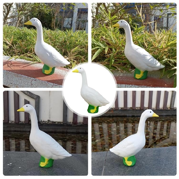 Creative Geese Figurine Decors Animal Collectible Figurines Funny Geese Resin Craft Geese Ornament Collectible Figurine