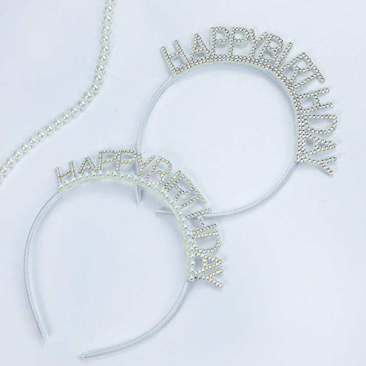 Queen Pearl Birthday Crystal Headpiece & Cake Decoration Hair Clip