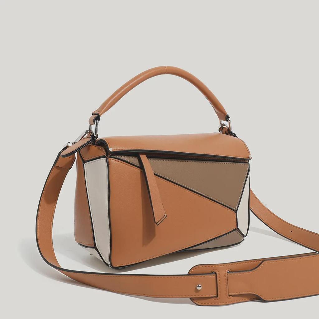 2024 Podzim/Zima Geometrická Prošívaná Crossbody Kabelka - Dámská Trendy Velká Polštářová Kabelka přes Rameno
