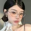 Korean Style Women's Glasses Cat Eye Shape Anti Blue Light Glasses Male High Quality Decorative Computer Glass for Women