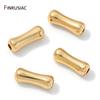14K Gold Plated Brass Bone Shape Tube Beads,Supplies For Jewelry,Separators Spacer Beads For DIY Bracelet Making Accessories