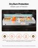 Commercial Food Warmer, 1700W Electric Stainless Steel Steam Food Warmer with Glass Cover, 12-Pan Countertop Buffet Bain Marie with Soup & Perforated