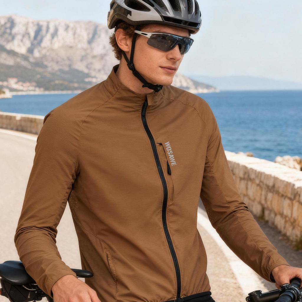 WOSAWE Men Woman Unisex Spring Summer Ligmen Uhtweight Breathable Stretchy Comfortable Road Riding Windproof Sports Cycling Jacket