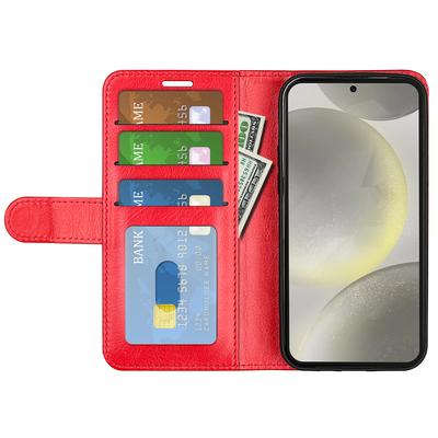 For Samsung Galaxy S24 FE Case Crazy Horse Texture Leather Stand Phone Cover with Wallet