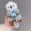 3pcs Cartoon Otter with Fish Plush Keychain Ocean Theme Backpack Charm Cute Healing Doll Pendant Small Gifting Ideas