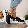 Women Casual Shoes Breathable Walking Mesh Flat Shoes Platform Sneakers Women  Vulcanized Shoes Leopard Female Footwear