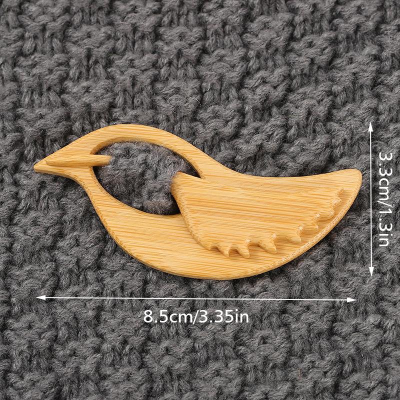 1PC Knitted Fabric Buckle Exquisite Clothing Accessories Rural Style Natural Style Sweater Buckle Elegant Wooden 10 Styles