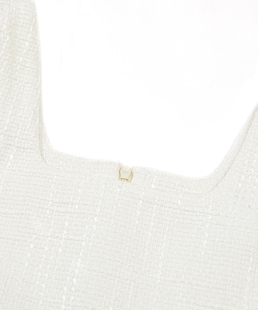Yuhee Lace Tweed Mini Dress Ivory
