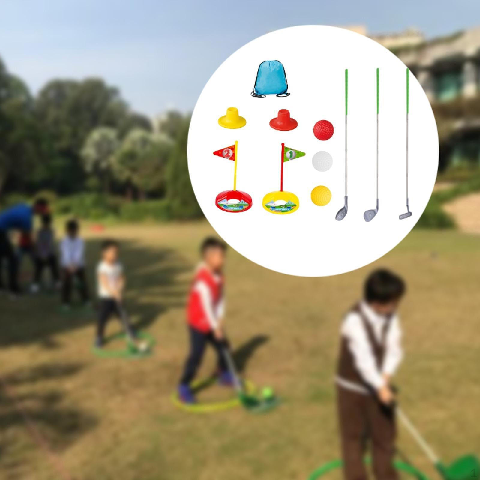 

Детский набор клюшек для гольфа, миниатюрный комплект с чехлом для переноски