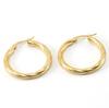 Round Wire Earrings, Twisted Wire, Ear Buckle, Real Gold Electroplating Process, Simple And Fashionable Wind Earrings