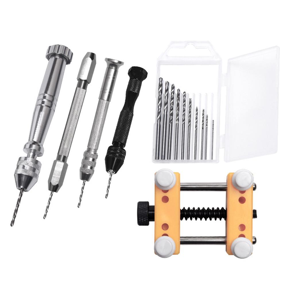 Buy Mini Micro Aluminum Hand Twist Drill With Keyless Chuck with 10pc ...