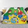 Coperta in Pile Cartoon Animato Caillou Primavera/Autunno Anime Picnic in Famiglia Calda Portatile Coperte Plaid per Divano Letti