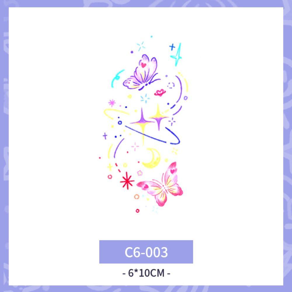 Butterfly Body Art Sticker Cloud Makeup Tattoo Decals Kawaii Temporary Tattoo Stickers  Women