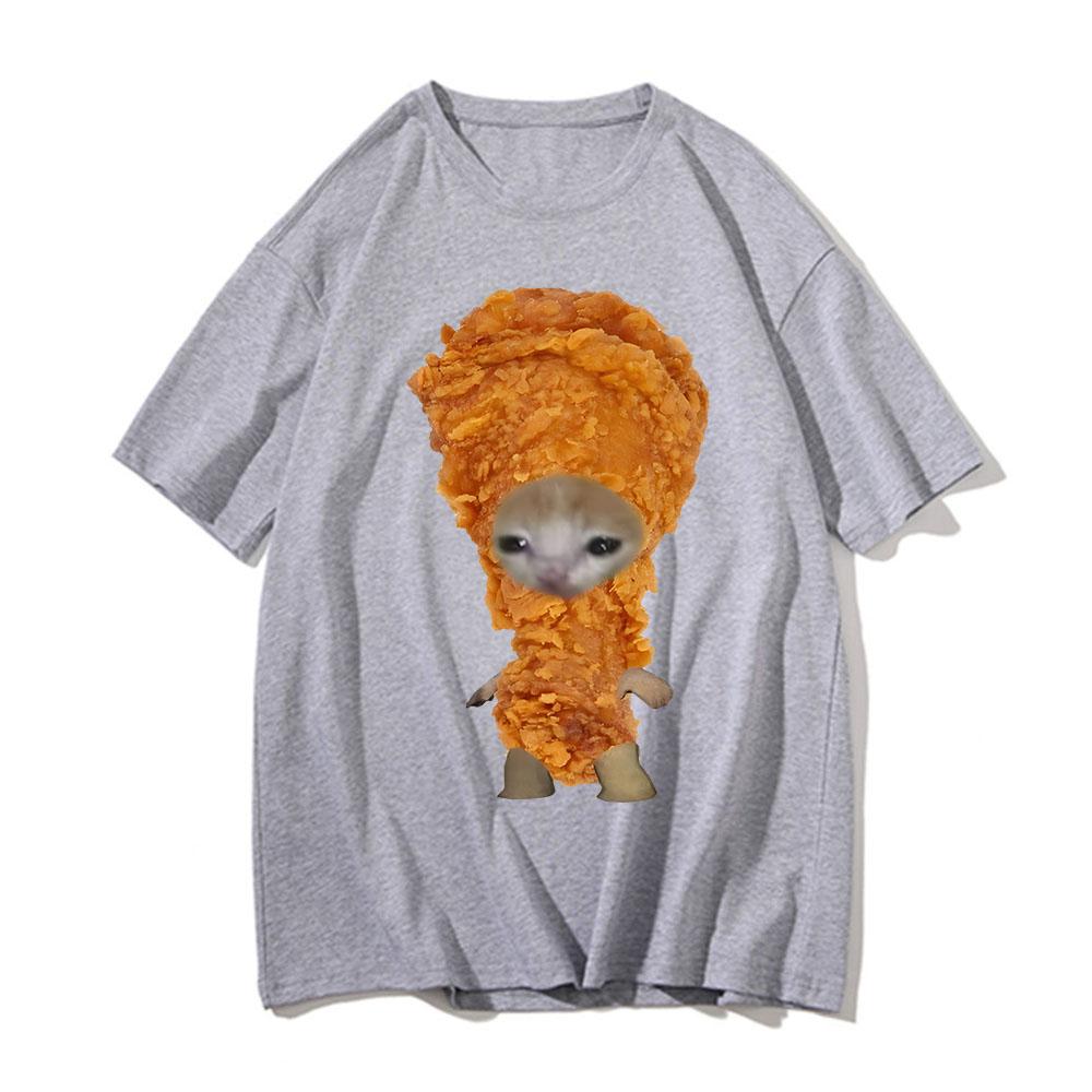 Funny Chicken Hamster T Shirt Men Women Clothes Fashion Harajuku Hip Hop Streetwear Summer 100% Cotton Short Sleeve Cute Tops