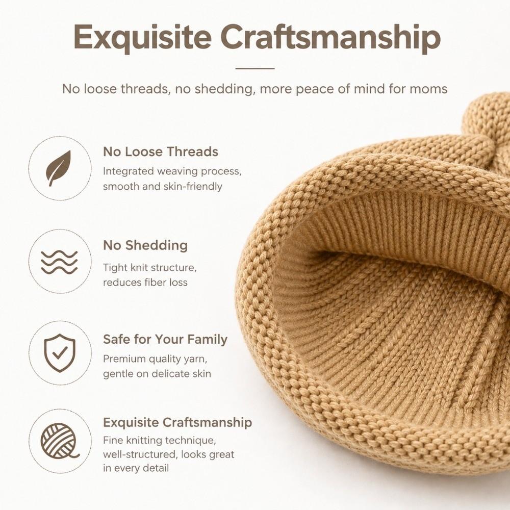 Solid Color Warm Knitted Hat Pointed Top Kids Pullover Hats Soft Baby Winter Cap Winter