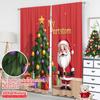 2pcs 2D flat printing Merry Christmas Popular Drapes christmas my partstom santa Polyester Without Electricity Festive Wall