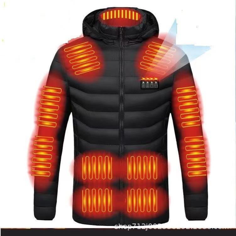 Smart USB Heated Cotton Coat: 21-Zone Temperature-Controlled Winter Warmth