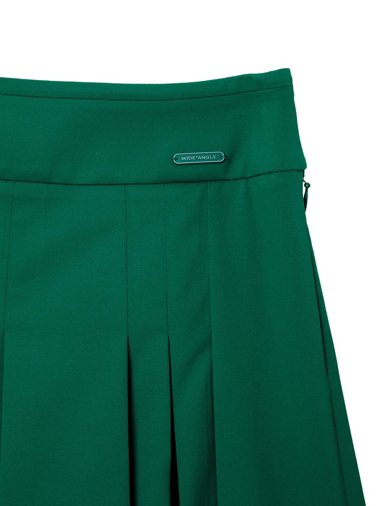 WIDEANGLE Co Artwork Point Basic Pleats L_Green
