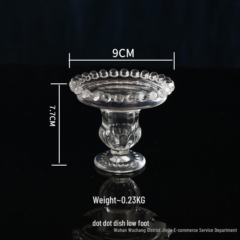 

European Minimalist Glass Candlestick Holder for Romantic Dining Table Decoration