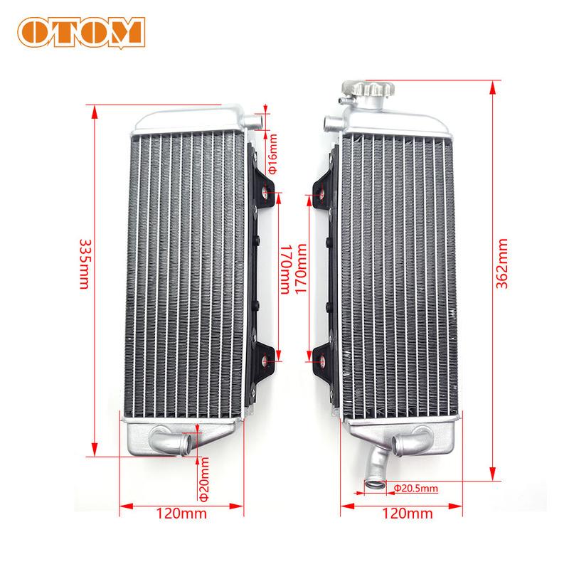 Motorcycle Aluminum Racing Radiator Water Tank Cooler For KTM HUSQVARNA SX125 SXF250 XC250 SX250 FC250 FX350 TC250 TE150 2016-18