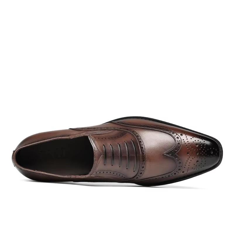 Men's leather shoes, made of genuine leather, British style, handmade shoes for men, formal wedding, Oxford style, British style
