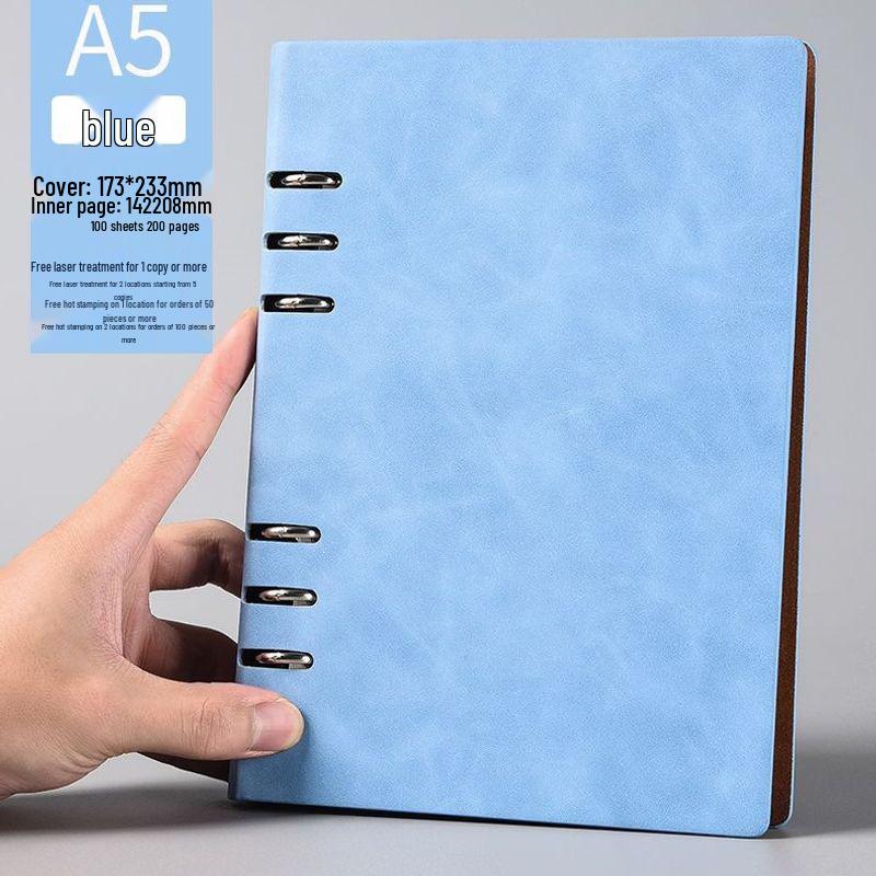 A5 Detachable 6-Hole Loose-Leaf Notebook for Meetings and Workplaces