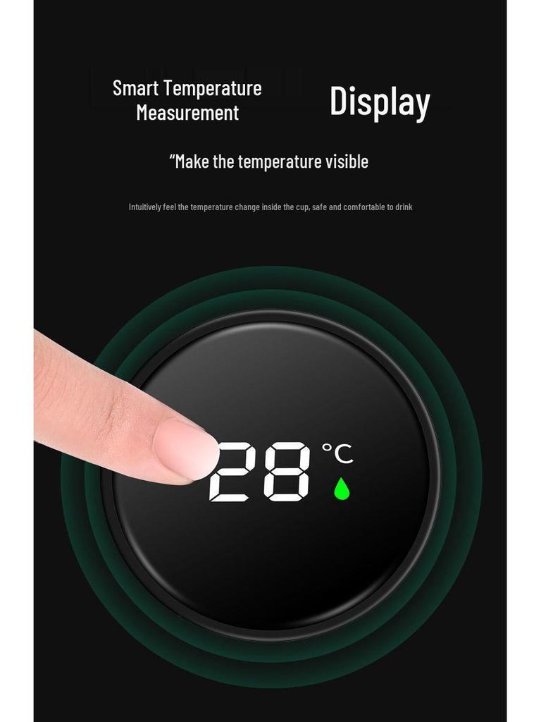 Herren Smarte Anzeige Isolierte Edelstahl-Teekanne mit Sieb