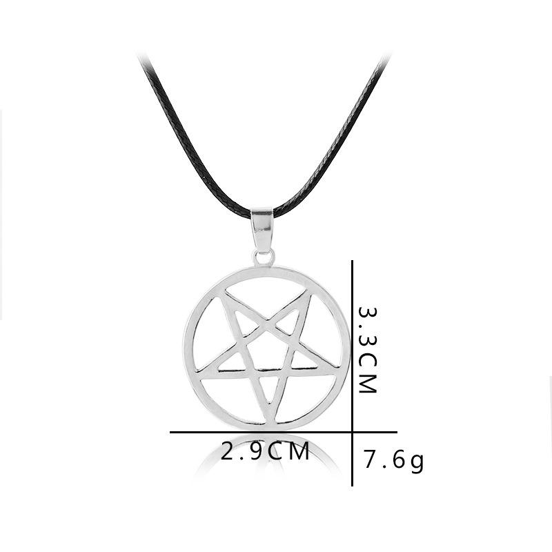 European & American Five-Pointed Star Pendant Necklace for Women