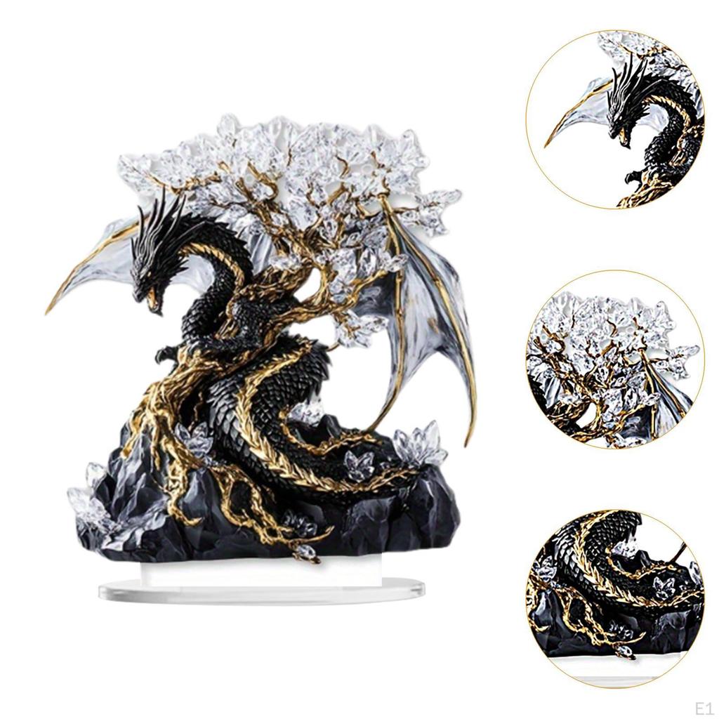 2D Acrylic Dragon Table Plaque with Base, Decorative Decor, Unique Charm Desktop Decoration