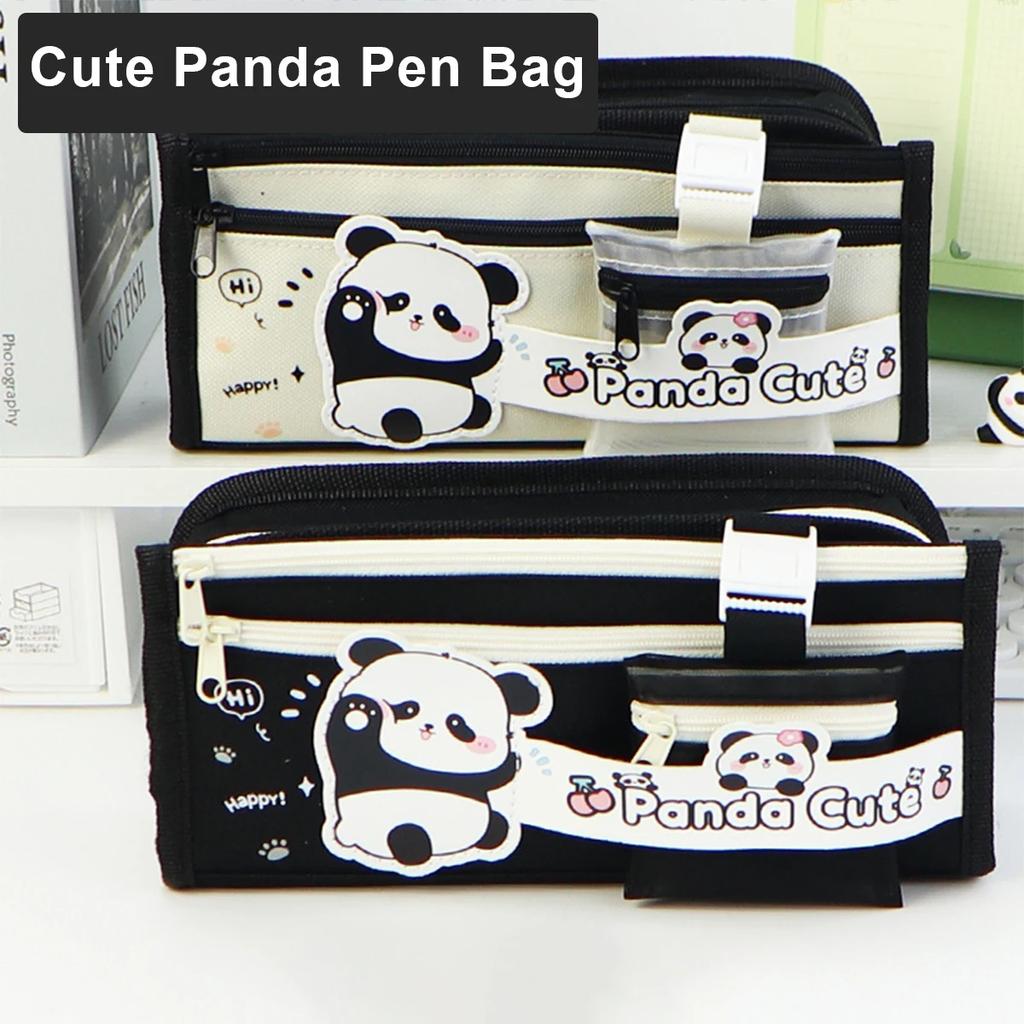 Cute Panda Pencil Case Estuches Escolares Pencil Bags Piornik School Supplies Large Capacity Trousse Pencil Pouch