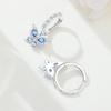 925 Sterling Silver Blue Zircon Butterfly Drop Earrings Women Earrings Charm Fashion Versatile Party Jewelry Gifts