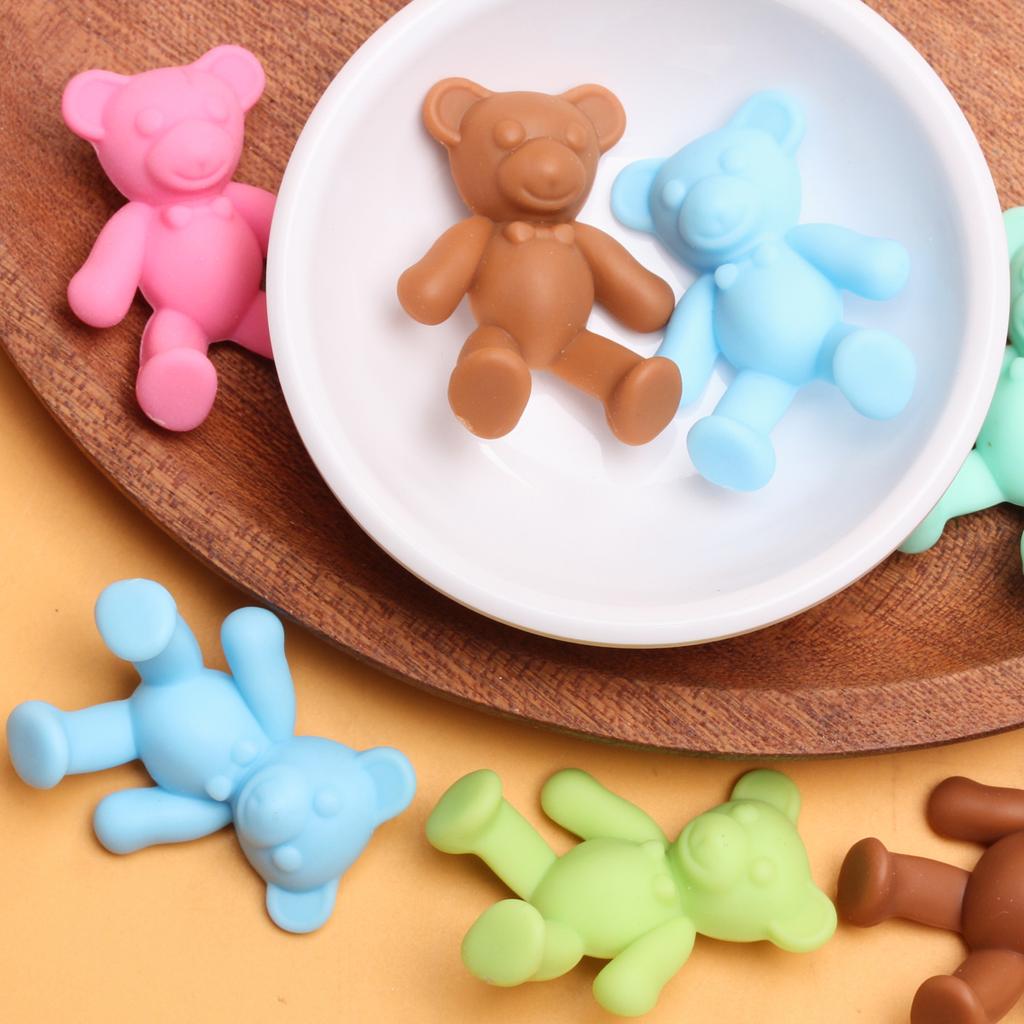 100 peças 33x30mm Fosco Urso Contas Soltas Moda DIY Acessórios para Fazer Joias Colar Pulseira Pingente