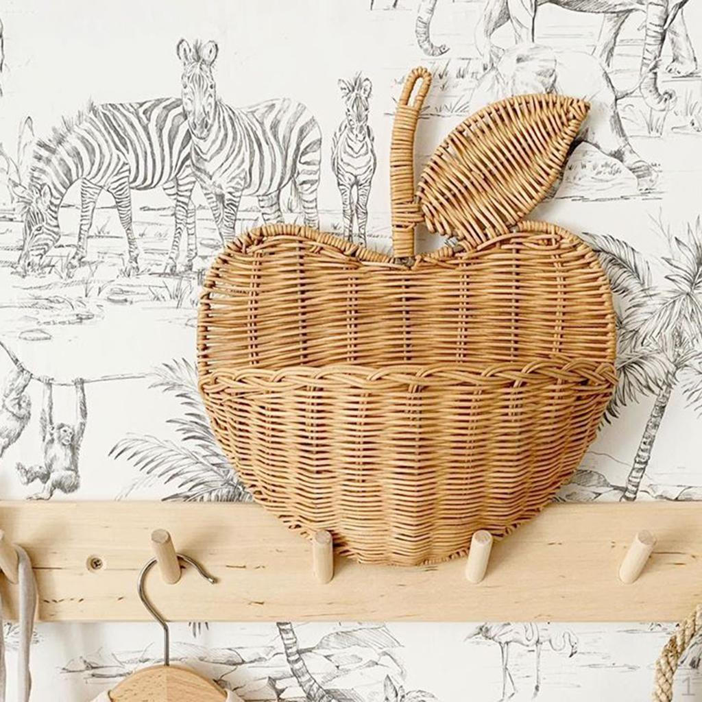 

Handmade Woven Hanging Basket Wicker Storage Bin for home and garden Wall