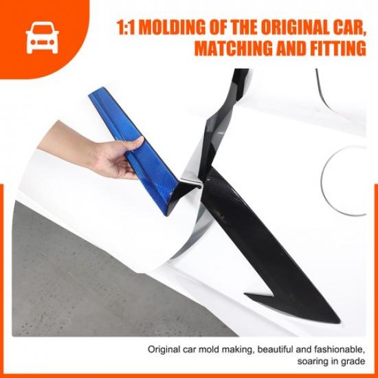 Blue Carbon Fiber Exterior Side Door Handle Frame Trim Sticker For Corvette C8