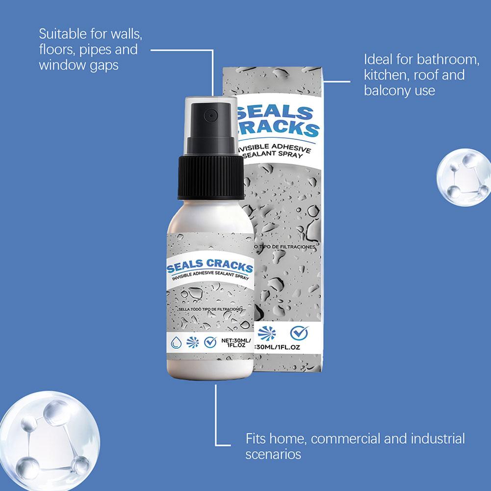 30ml Seals Cracks Invisible Adhesive Spray Waterproof Sealant For Instant Leak Repair Crack Sealer For Home Bathroom Garage
