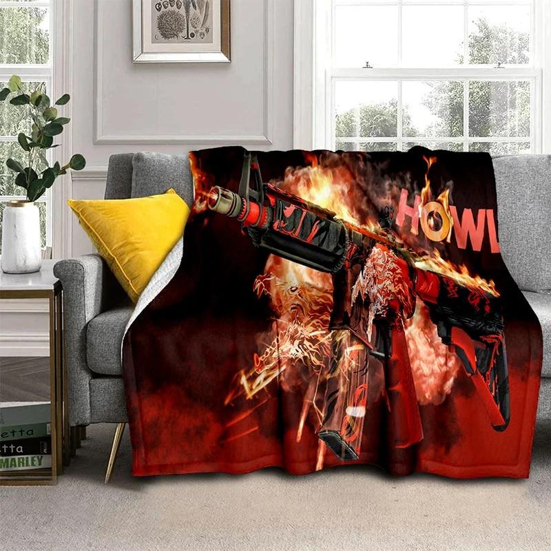 Coperta 3D Pistola Coltello USP,AK,M4,AWP, Fucile Pistola Cartuccia, Morbida Coperta Plaid per Casa Camera da Letto Letto Divano Coperta Copertura Picnic Bambini