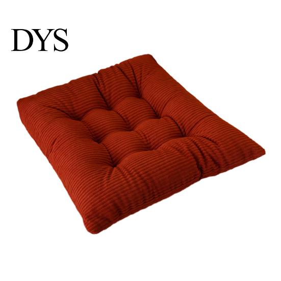 Anti-skid Seat Protector Corduroy Chair Cushion with Ties, Soft Square Pad, Non-Slip Washable Dining Pad Warm for Reading Nook Floor, Office