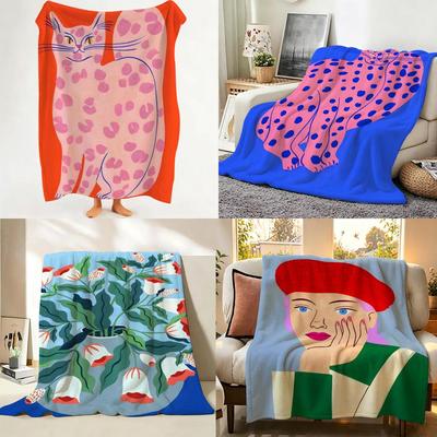 Illustrator A Agathe S Singer Throw Flannel Throw Blanket Suitable for Sofa Living Room Bedroom