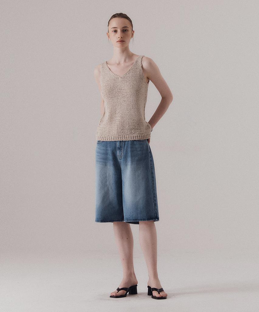 SILN Washed Bermuda Denim Shorts (Blue)