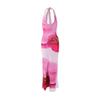 Milk Silk Flower Print Sleeveless Bandage Dress For Summer Casuals