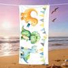1pc Dinosaur Archaeology Theme Day Beach Towel, DIY Craft Festival Beach Towel, Soft, Absorbent, Quick-Drying, Dinosaur Era
