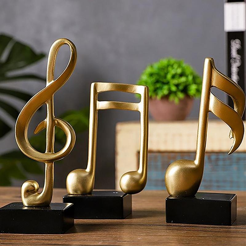 Simple Musical Notes Model Advanced Ornaments Wine Cooler Tv Cabinet Living Room Home Desk  Decoration Resin Crafts Gifts