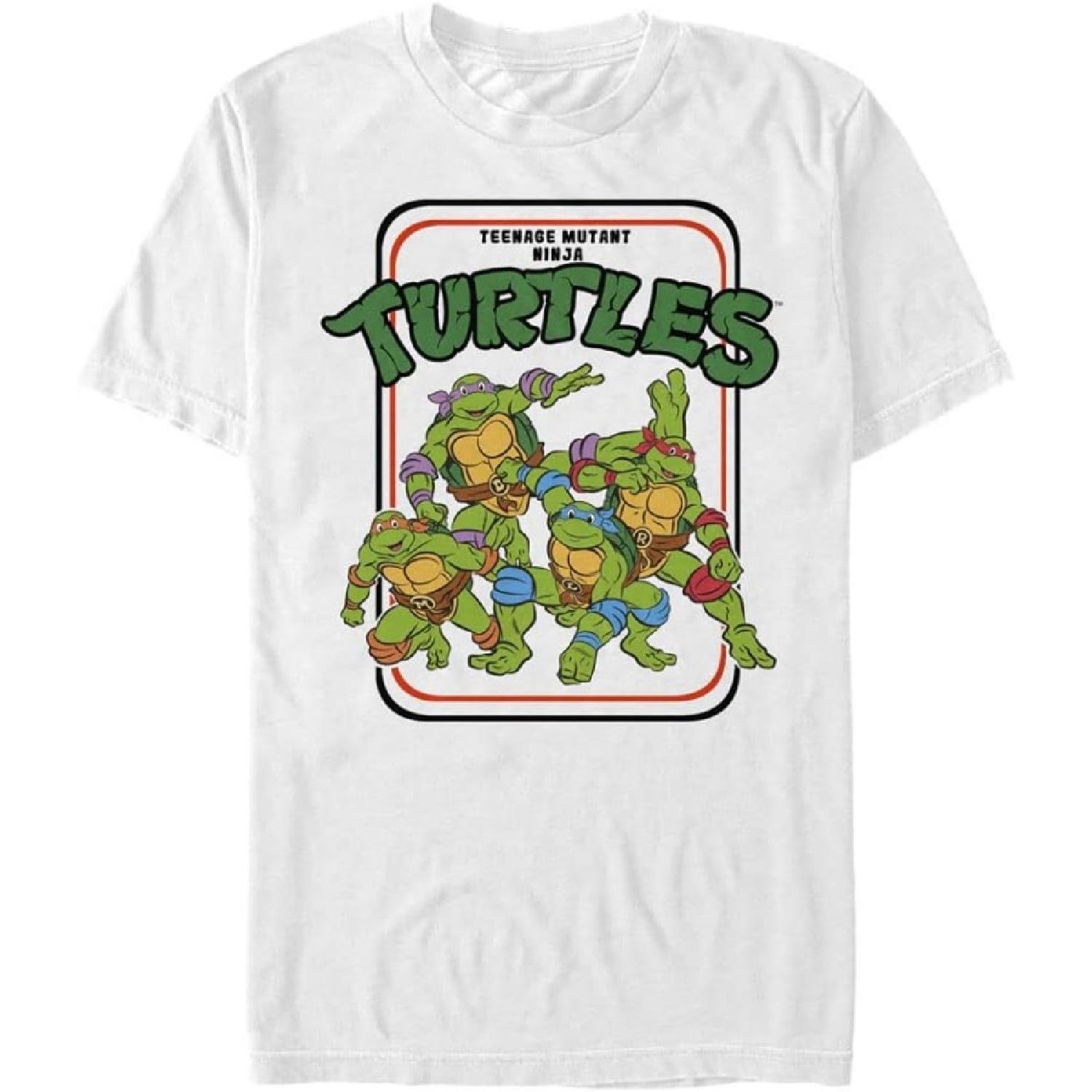

Nickelodeon Большие и высокие Подростки-ниндзя-черепашки Винтажный TMNT Мужские Топы Футболка с коротким рукавом S белый