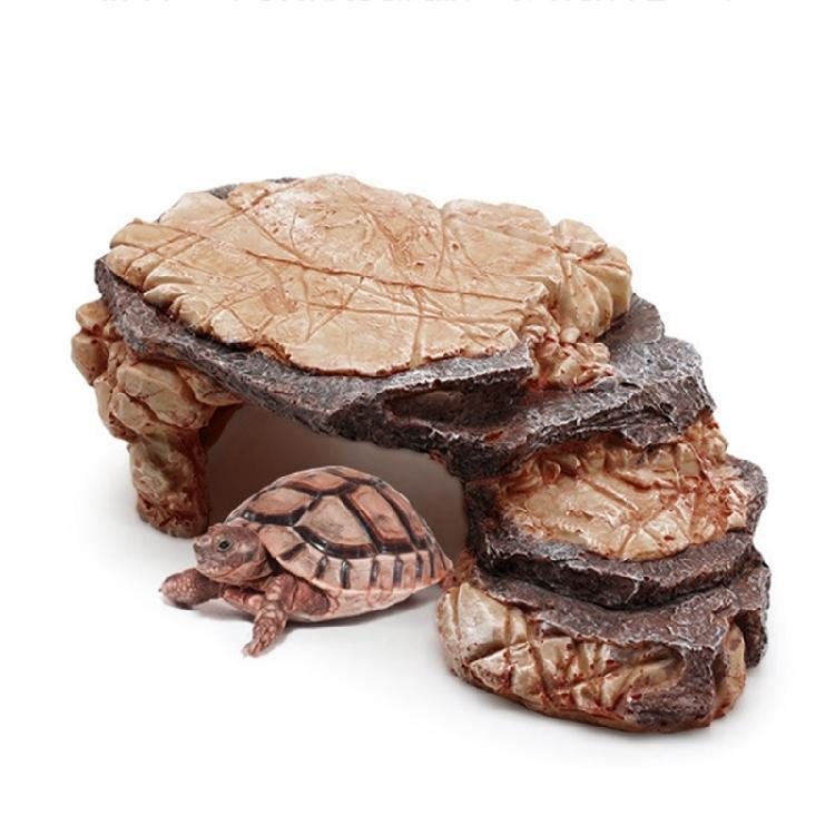 Creative Resin Hideout Cave for Reptiles Perfect for Turtles Snakes and Frogs Enhances Terrarium Environments