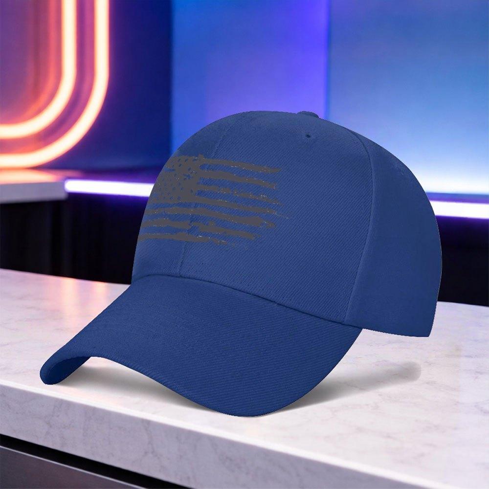Distressed American Flag Baseball Cap Vintage Flag Print Unisex Lightweight Hat for Unisex Women