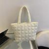 Large Capacity Solid Color Simple Versatile Women Single Shoulder Commuter Tote Bag